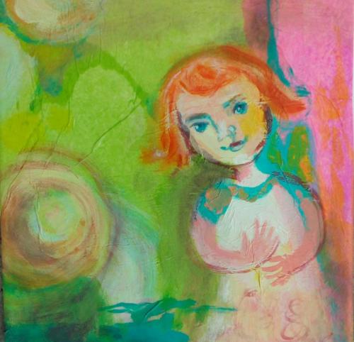 11-o.T.-2016-Seidenpapier-Acryl-auf-Kachel-20x20cm-Privatbesitz