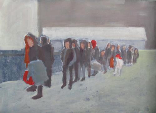 Flucht-02-gesichtslos-2016-Acryl-auf-Leinwand-50x70cm