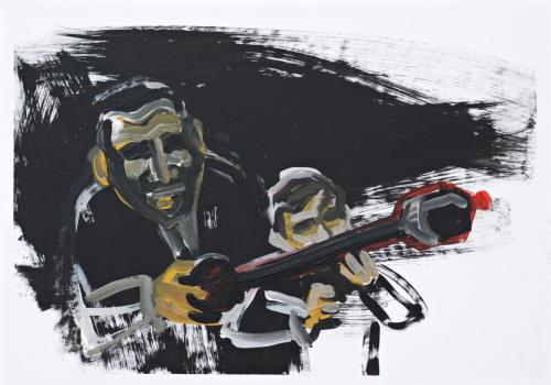 Flucht-15-ohne-Titel-2017-Acryl-auf-Papier-29x41cm