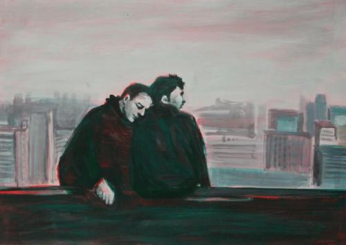 Der-Himmel-ueber-Berlin-2014-Acryl-auf-Papier-50x70cm