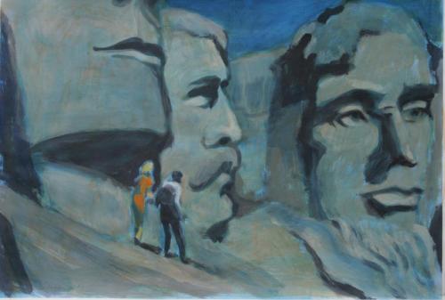 Der-unsichtbare-Dritte-2014-Acryl-auf-Papier-50x70cm