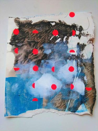 Störungen1-2020-Collage-Acryl-auf-Papier-24x19cm