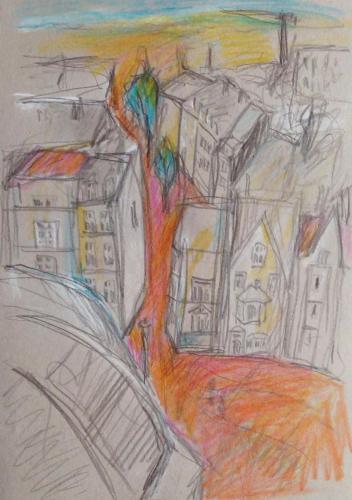 Aachen-2017-Farbstift-auf-Pappe-29x21cm-Privatbesitz