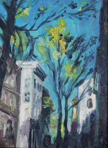 Aachen-im-Oktober-2017-Oel-auf-Leinwand-40x30cm-Privatbesitz