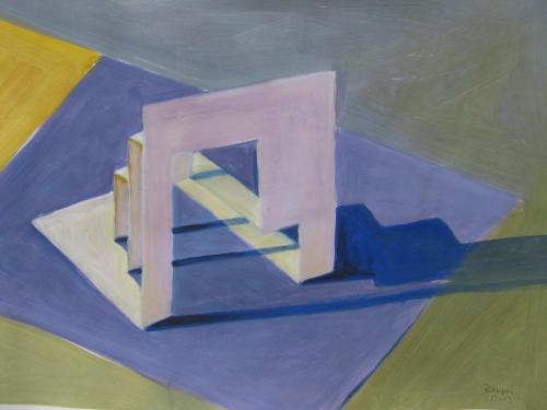 Faltobjekt-2-2013-Acryl-auf-Papier-50x70cm